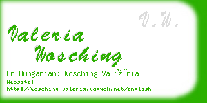 valeria wosching business card